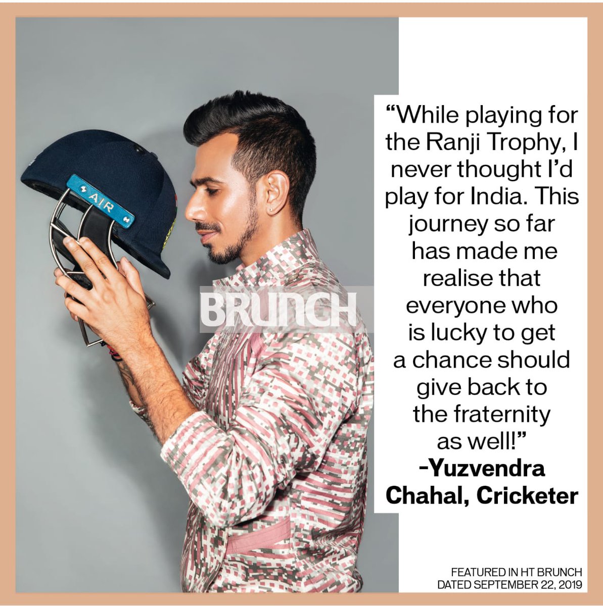 HTBrunch's tweet photo. Bowled over by passion.
Spinner Yuzvendra Chahal is acutely aware that professional training is expensive. Hence, he has co-founded India Sport and Women Sports Foundation
#Passionista #cricket #cricketerswelove #bowlers #spinners #cricketandfashion #coverinterview #coverstory https://t.co/JuNxy6e9yd