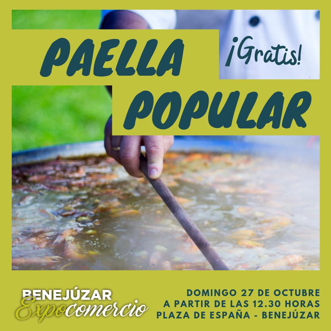 Una de las novedades de esta edición es que vamos a tener una paella popular el 27 de octubre en la Plaza de España. Estamos seguros de que será el día perfecto para visitar Expocomercio y disfrutar de un arroz riquísimo 👏👏
#Benejúzar #BenejúzarExperience #VegaBaja