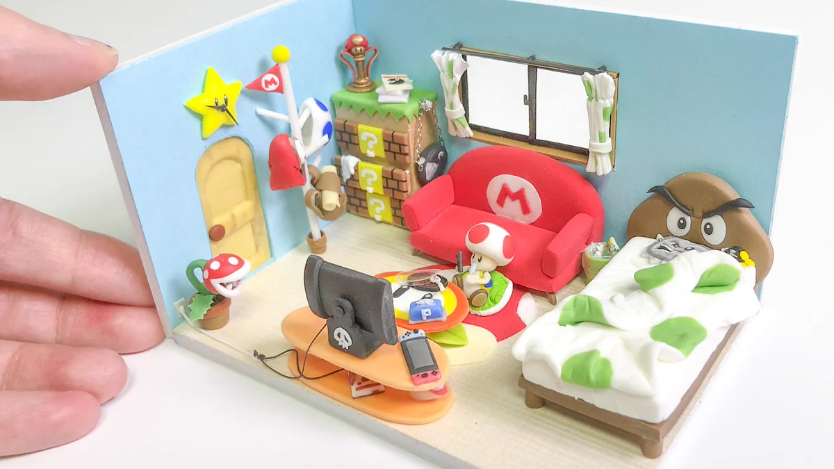 リアルすぎる！想像で作ったキノピオの部屋が可愛いと話題！