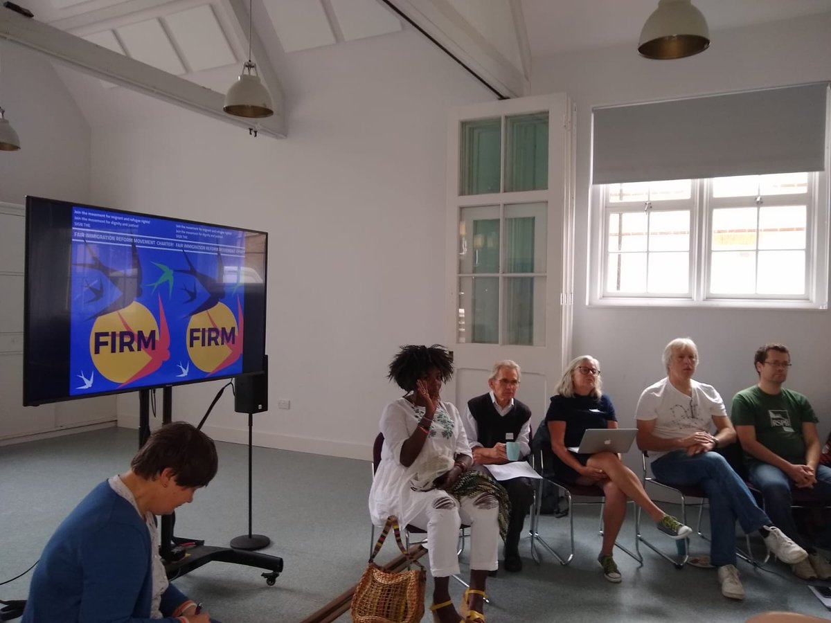 migrantsorg's tweet photo. @ZrileB @Medact @DocsNotCops @HastSanctuary @RossanaLeal1 @siand81 @CamWelcome Great reception of the draft #FIRMCharter in Cambridge #EndHostileEnvironment https://t.co/L6FjxQASPE