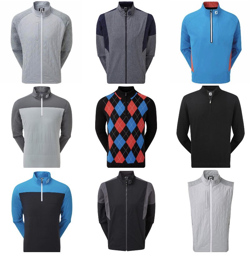 NEW MENS STOCK in the Pro shop this week ready for autumn/winter golf days #footjoy #mens #golf #apparel #woolblend #quiltedjackets #quiltedvests #hydroliterainjacket #waterproof #winterwear #quality #abergele