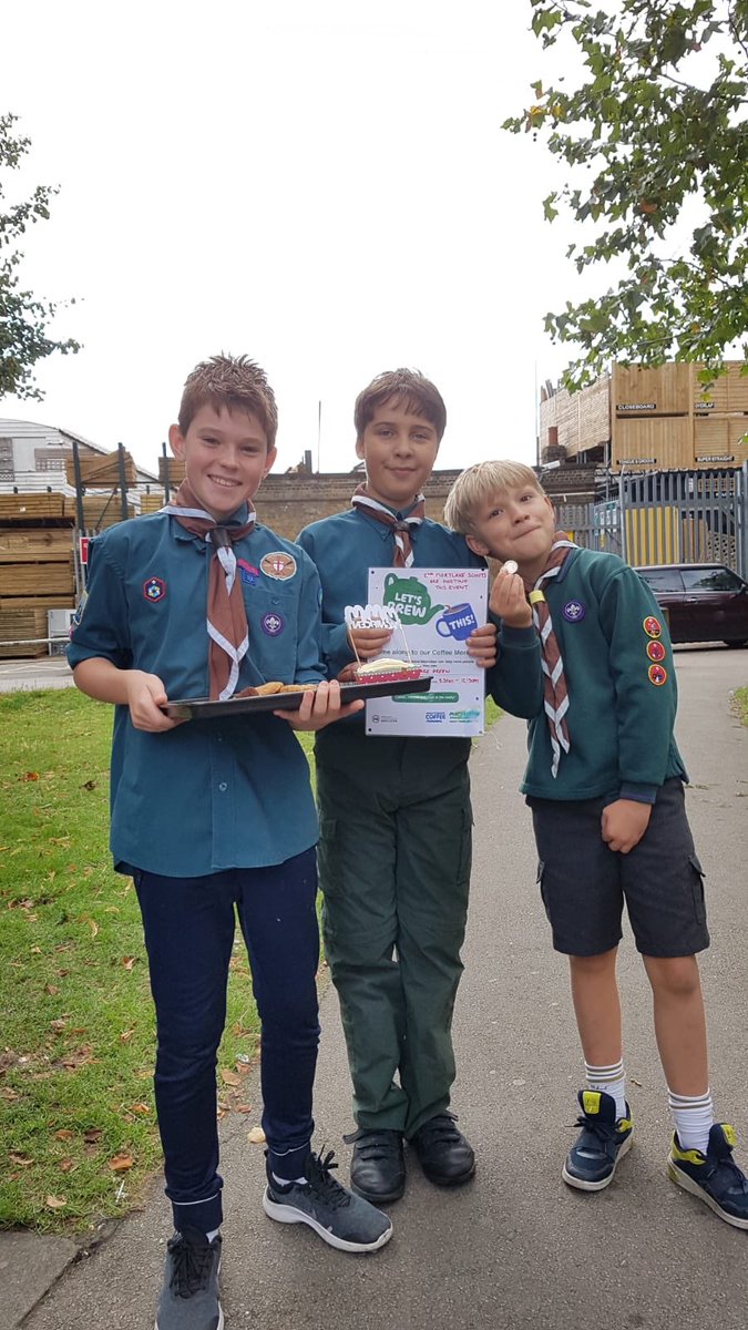 2ndMortlake's tweet photo. The Macmillan Coffee And Tea morning with cakes is going fantastically well this morning. 

Lots of visitors and plenty of cakes sold to the cars stopped for the level crossing!

Thanks to all the goodies baked by scouts and donated by parents 🙏😀 https://t.co/kiSVp8ckrf