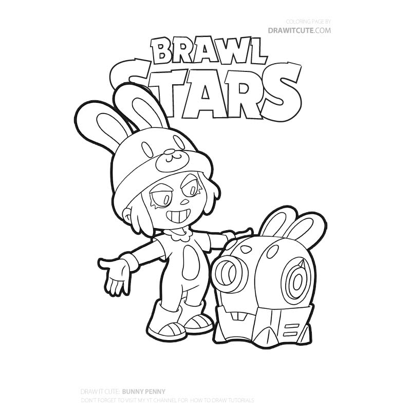 Draw It Cute On Twitter Video Tutorial Showing How To Draw Bunny Penny Skin From Brawl Stars Easy To Follow Step By Step Guide With A Coloring Page Coloring Page Https T Co Esjdc81s94 Brawlstarsart Brawlstars - bunnypenny brawl stars