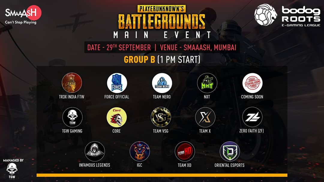 RootsESports's tweet photo. ⏱️ Set your reminders ⏱️
Here is tomorrow's PUBG Main Event schedule for all teams.

#Bodog #RootsSmaaashEgames #PUBG #PUBGM #PUBGTournaments #ESports #PS4 #Playstation https://t.co/krBQa5LadD
