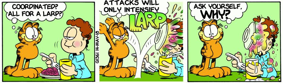 Q Drops as Garfield stripsQ1361 14 May 2018