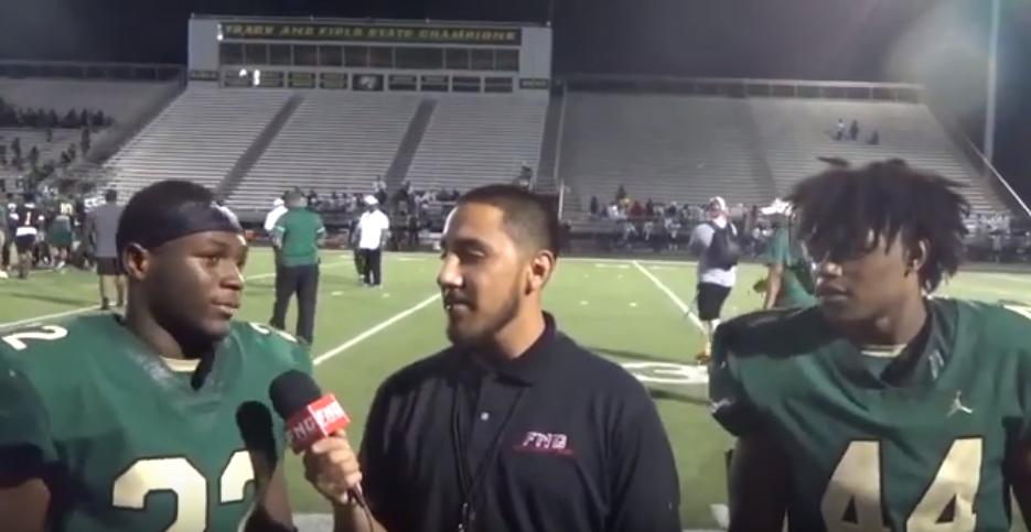FridayNghtGlory's tweet image. VIDEO Desoto Running Backs DeMarcus Jackson, Jyison Brown and Linebacker Ridarius Branch talk about the Eagles 63-28 win over Lake Ridge  fridaynightglory.com/desoto-eagles-… #txhsfb #FNGsports @Officisl24Rj @dee5play