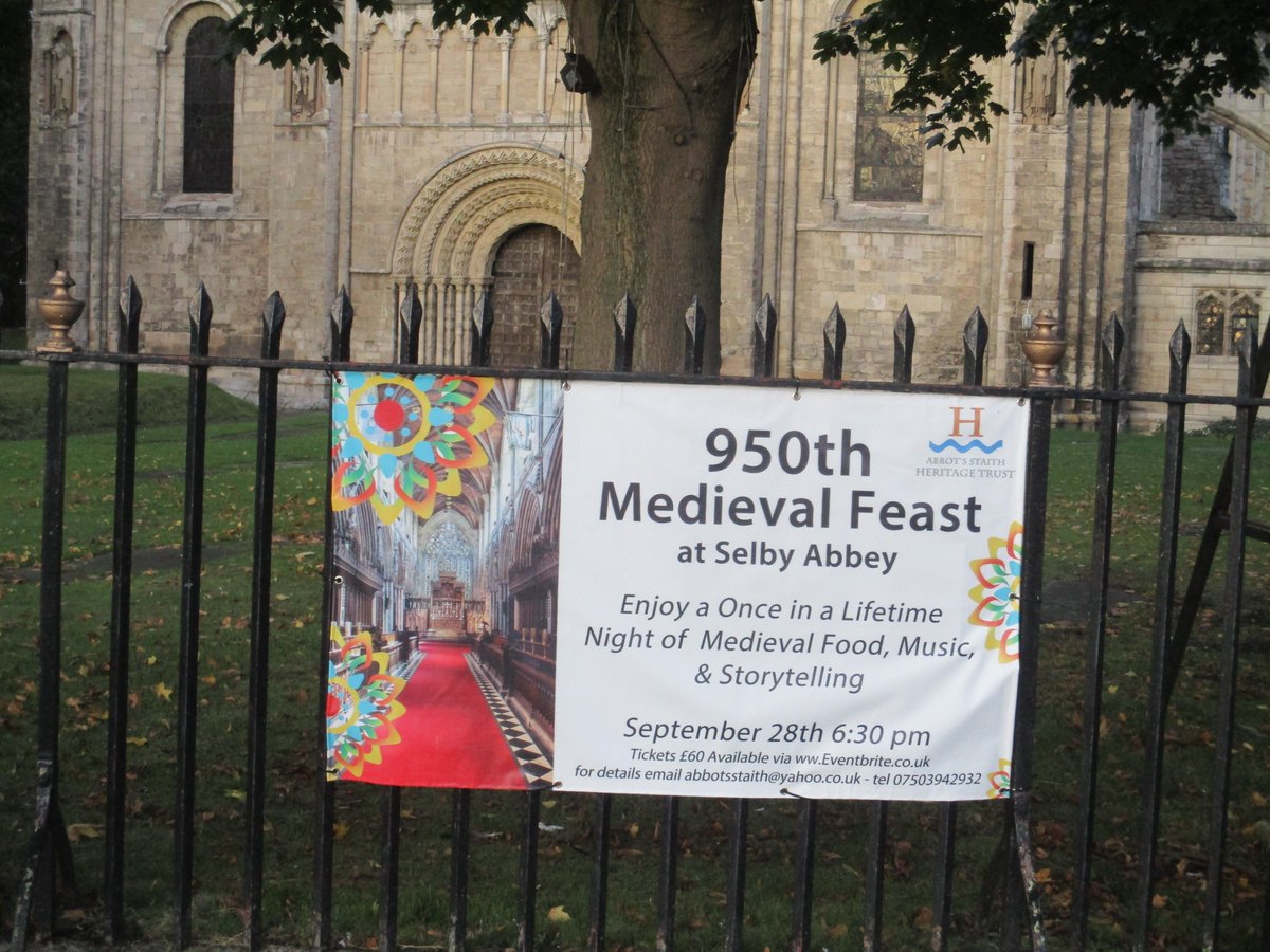 AbbotsStaith's tweet photo. Things are almost ready for our spectacular medieval feast at Selby Abbey tonight. More photos and possibly video in the next few days. https://t.co/EcdycDxgpo