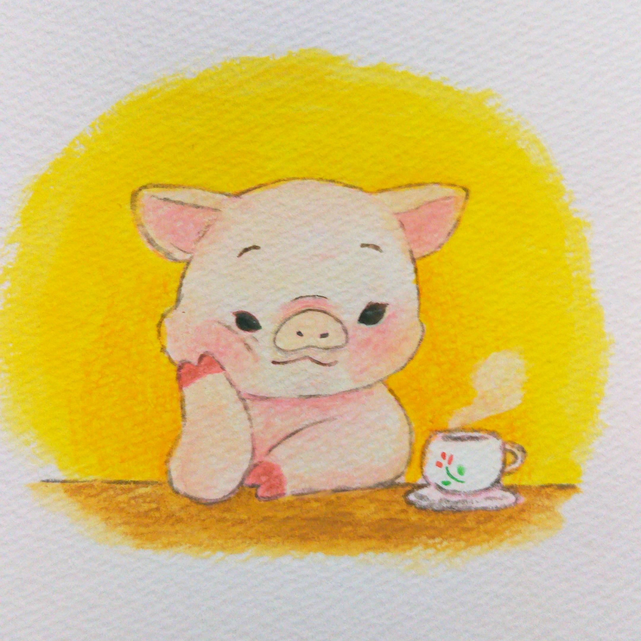 いとう あや Twitter પર 相槌をうつ子豚 イラスト 絵本 ブタ 手描き T Co G2q1qchcdx Twitter