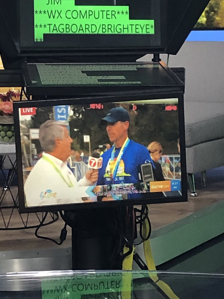 maggieKTVB7's tweet image. From the studio, @KTVBBrian looks like a champion. He just ran the 10k. Awesome. #fitoneboise