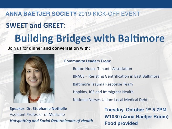 Join us for a conversation with Dr. Nothelle on hotspotting and to connect with community members and activists!
