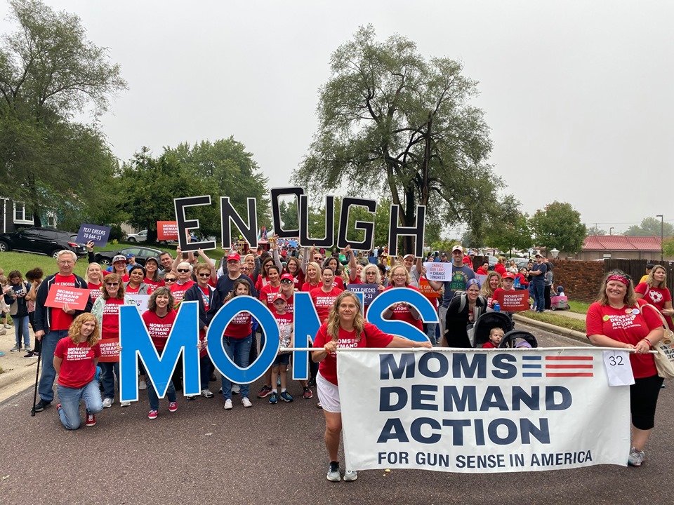 MandaDemands's tweet photo. Walked with my @MomsDemand family in the #opfallfestival parade this morning. Felt the support of the community. Join us. Text READY to 644-33 #ksleg https://t.co/sCC7SwJDor