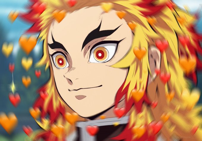 🌻Antodonatella🌻さんがTwitterに投稿した煉獄杏寿郎(鬼滅の刃)のイラスト。