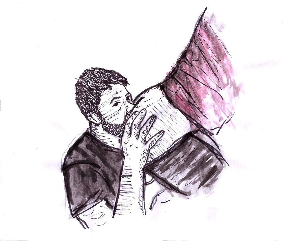 nskinkyart's tweet photo. #microfibra y #acuarela sobre papel 🔥 https://t.co/8bguhBA6dS