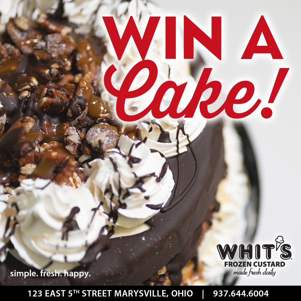 🚨 GIVEAWAY TIME 🚨 We are going all out this time and giving away a large cake! To enter tag three friends in the comments and share this image. #winacake #whitsfrozencustard #marysvilleohio