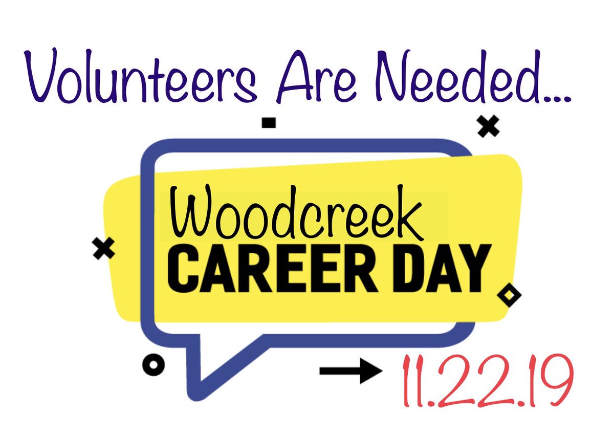 The WMS Counselors will host a school-wide Career Day on 11.22.19 (9AM-12PM)and we are looking for volunteers.Sign up today to speak about your profession and we will send you more details very soon: ⭐️forms.gle/nwvnLXWNSQDH2L…⭐️ #wmscareerday
#BeEliteWMS <a href="/HumbleISD_WMS/">Woodcreek Middle</a> <a href="/HumbleISD/">Humble ISD</a>