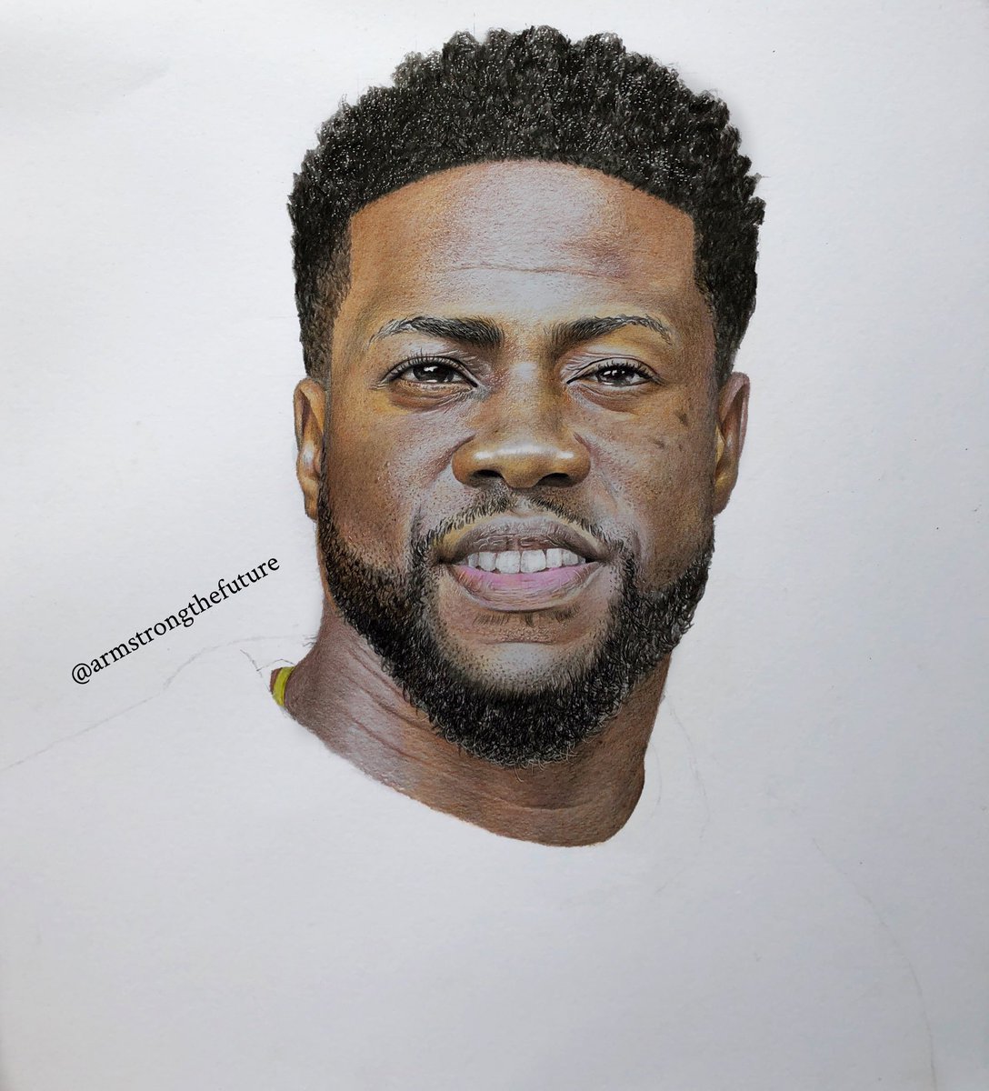 ATFart16's tweet photo. Still working on it @KevinHart4real drawing by ATF https://t.co/Cgw9lM2wRc