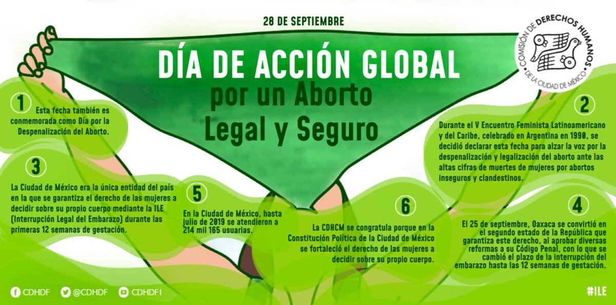 CDHCMX's tweet photo. #28S 
Esta #CDHCM refrenda su compromiso con los derechos sexuales y derechos reproductivos de todas las mujeres que habitan y transitan la Ciudad de México #ILE 
#MareaVerdeMX https://t.co/v5jbWaDWJJ