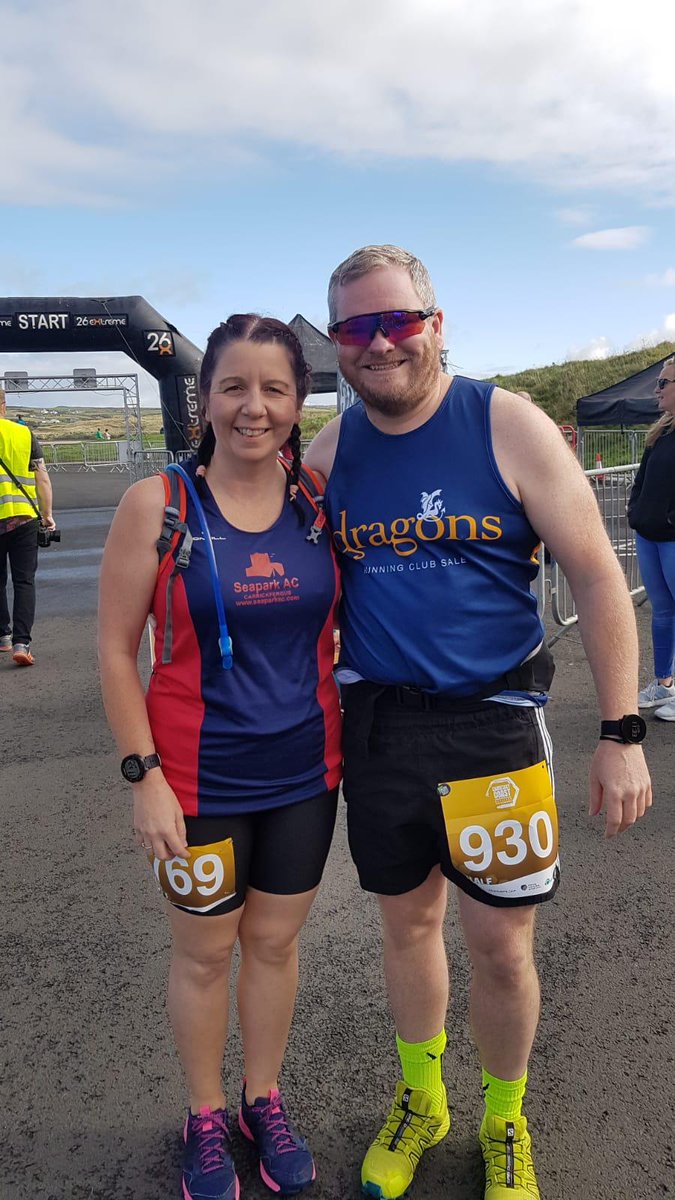 Causeway coast Half Marathon this afternoon, fantastic route, beautiful scenery! Decent time too. <a href="/SaleDragonsRC/">Dragons Running Club</a> @seaparkcarrickfergus