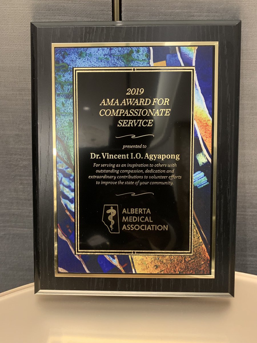 israelhans's tweet photo. Was humbled and deeply honoured last night to receive the Alberta Medical Association 2019 Award for Compassionate Service. It is indeed inspiring to be recognized by your peers for giving back to communities you care so much about. #compassionate #care #communities https://t.co/FQaeR8SmHd