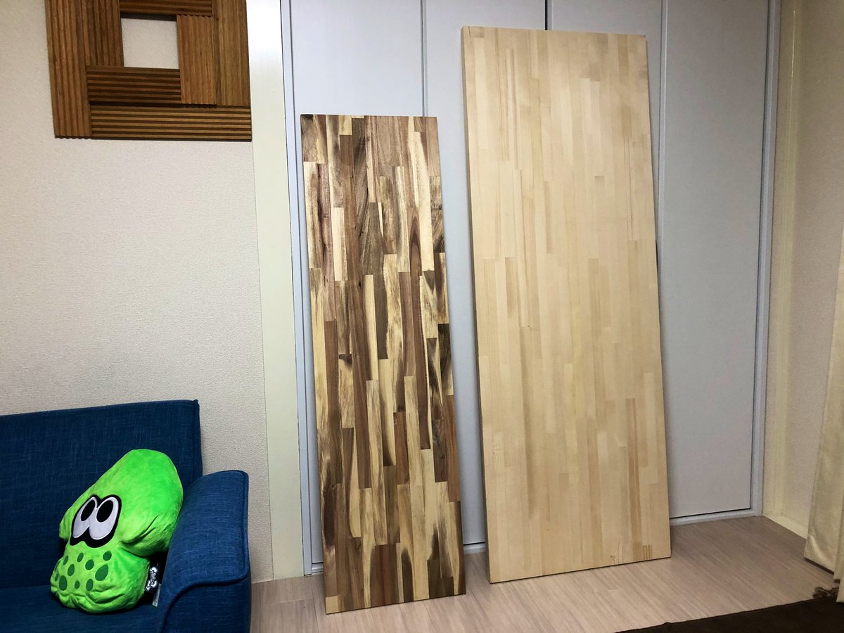 D Kamiyama スプルース合板で横幅1600mmの巨大デスク制作しました