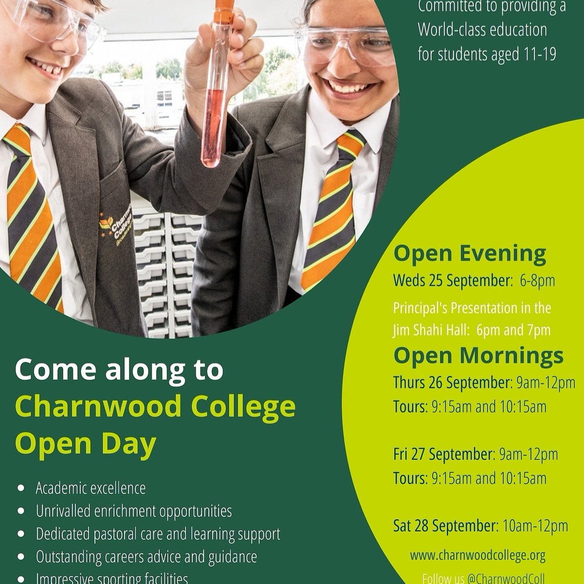CharnwoodColl's tweet photo. A delight meeting parents and students this morning at Charnwood College. #cwcway. The Principal and Vice Principal happy to give a personal tour of the Academy for any prospective year 6 students. #transformation @BoothWood1 https://t.co/pzpQESzLKS