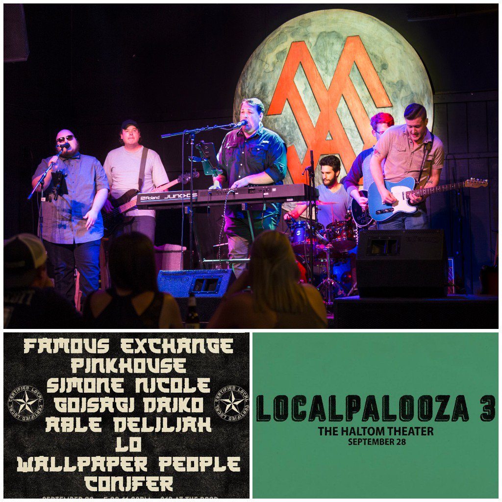 conifertheband's tweet photo. #LocalPalooza is finally here! Grab your friends and get down to @HaltomTheater. Music starts at 5:00PM. We take the stage at 10:45PM. https://t.co/8mHNFRnGHP