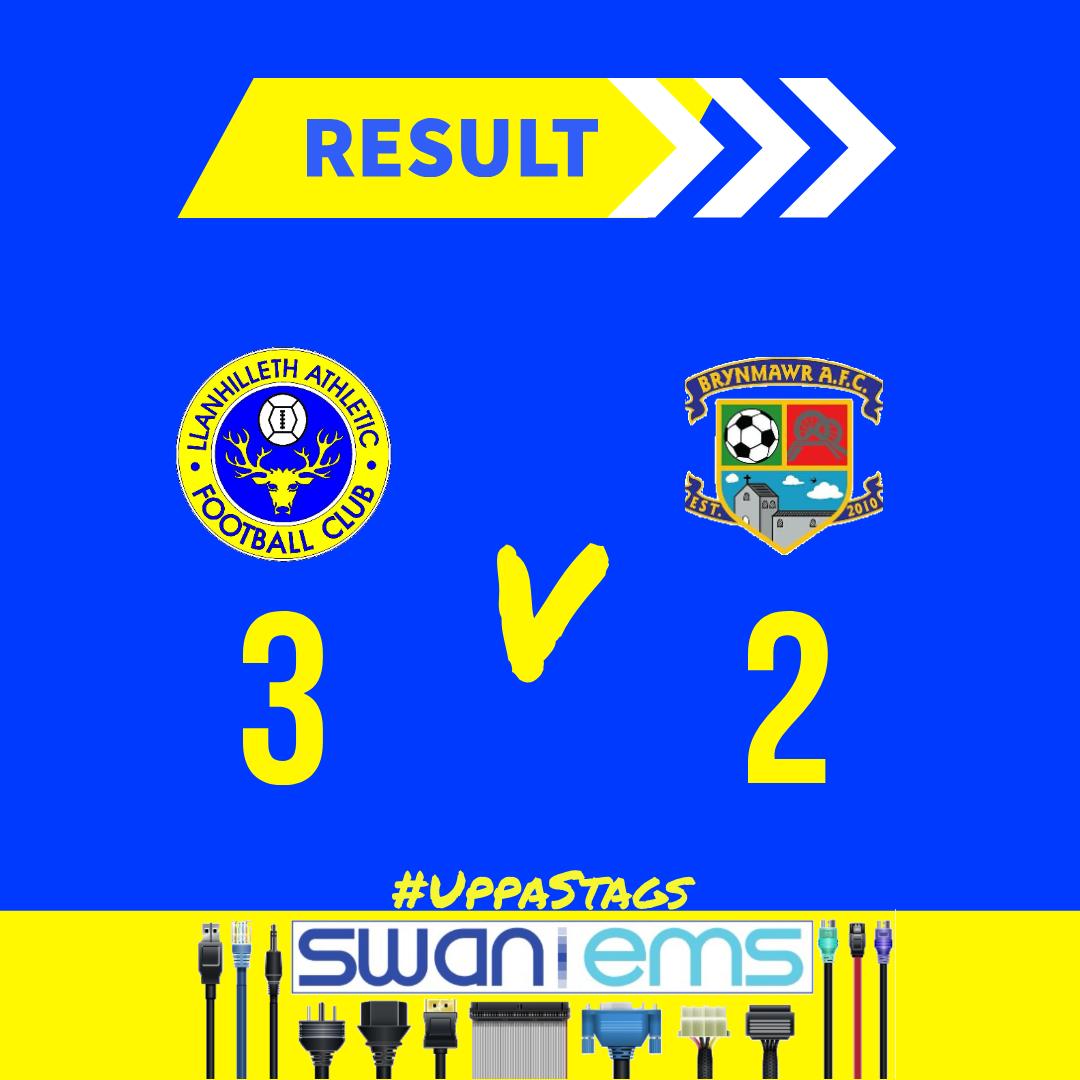 Result: Llan AFC 3 - Brynmawr United 2

Goals from:
Rhys Jones ⚽
Nathan Thomas ⚽
Jake Chivers ⚽

Not the best start going down 1-0 within the first minute but the boys come back to pick up all 3 points against a very physical and hard working Brynmawr.

#UppaStags 🦌
