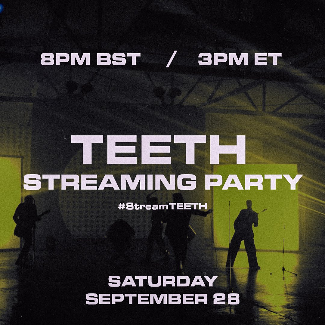 Tha5SOSFamily's tweet image. One hour until the #TEETH streaming party!

Reply with 🦷 if you're joining! #StreamTEETH