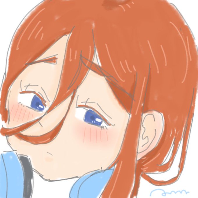 あむあむꪔ̤あみみちゃんさんがTwitterに投稿した中野三玖(五等分の花嫁)のイラスト。
