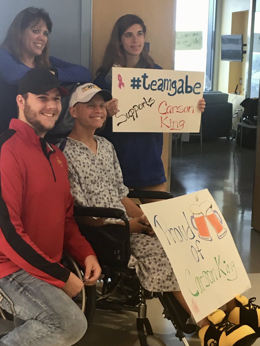 MurphyKeith's tweet image. This is what it was all about. @CarsonKing2 visits the families and kids at @UIchildrens. He raised more than $2 million in two weeks. And still going #FTK. 
@WHOhd #Cyclones #Hawkeyes