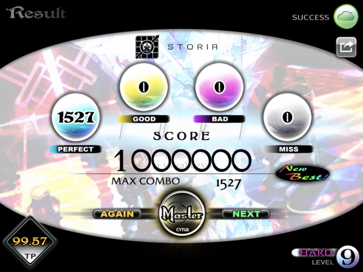 Eri1837's tweet photo. Storia
xi vs sakuzyo
Hard Lv.9
1st Million Master
#Cytus #xi #Sakuzyo #削除 #Storia #Halcyon #Niflheimr #VitMaster #Black_Lair #AXION #Rayark #RayarkCon2016 https://t.co/IyZ03uP4nf