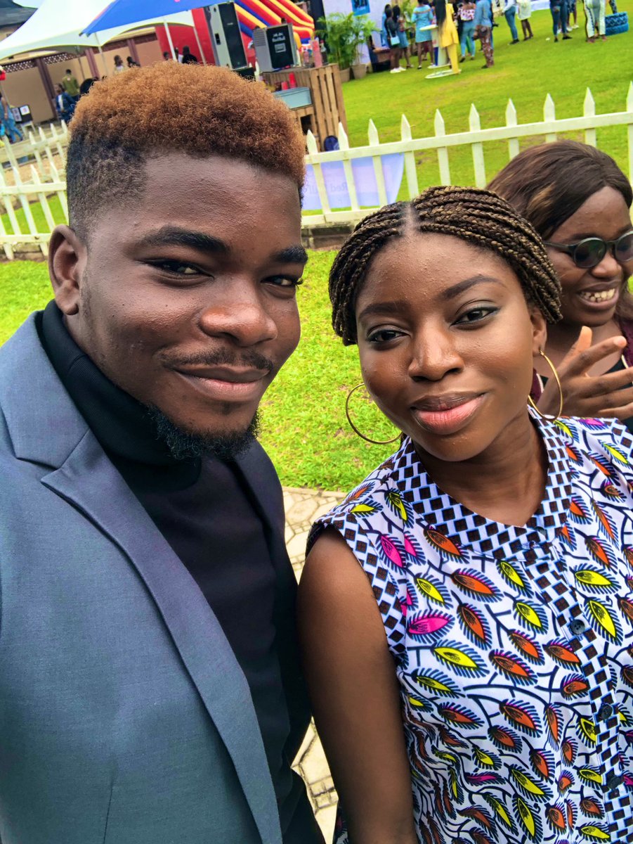 moroxdee's tweet photo. Eyy God! I finally got to touch the hem of @Fosudo ‘s garment.
No more ‘God when’ 💀
@weber_press was too excited to stay in one place 😂
#SlayFest https://t.co/tggBi9EJQJ