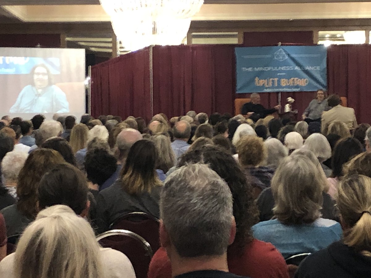 MindfulnessAll's tweet photo. Check out our live feed of @SharonSalzberg teaching at #UpliftBflo on our Facebook page! https://t.co/M8vKZFqkGd