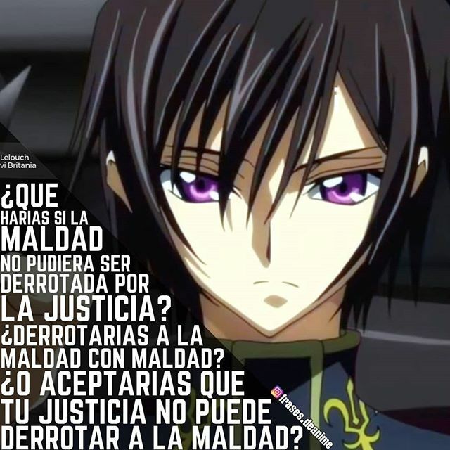 HeroesMangaMadrid 🎏⛩ on X: #Lelouch era un personaje muy maquiavélico,  dispuesto a cualquier cosa por alcanzar sus metas. ¿Recordáis alguna otra  frase de #CodeGeass? #Anime #Quotes #Frases  / X