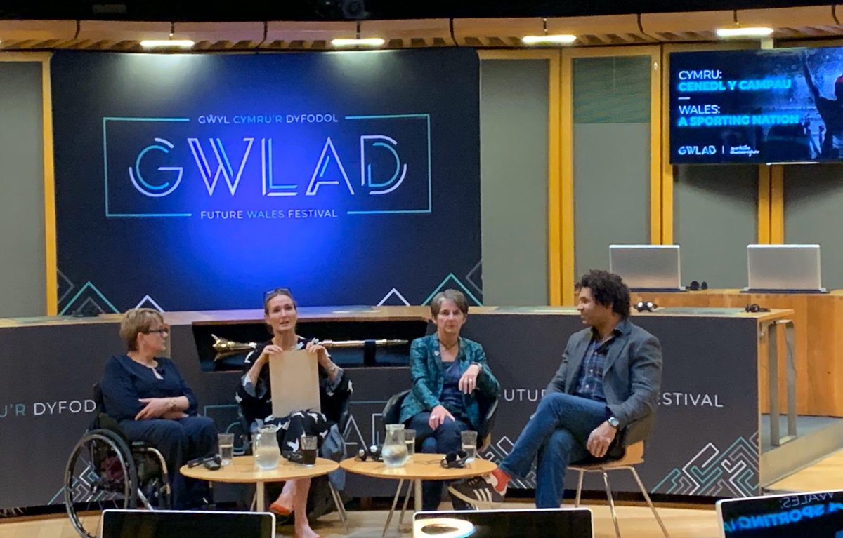 WorkingWordPR's tweet photo. We’re a proud nation and even prouder of our sports stars. Diolch @Tanni_GT @LauraMcAllister @colincharvis and @_lowrimorgan for a fantastic discussion about how we’ve taken Wales to the world through our love of sport. #GWLAD #datganoli20 #devolution20 https://t.co/ijrXSwr2cT