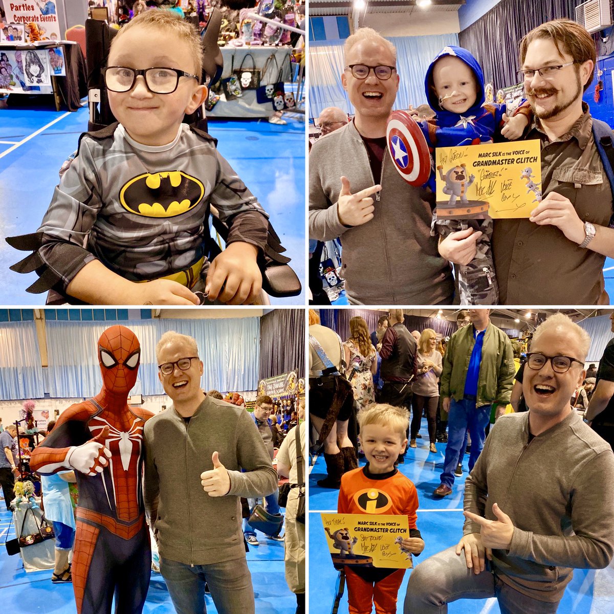 marcsilk's tweet photo. Today I met REAL superheroes. You made my day. Thanks for coming out to play. #ComicCon #VoiceGuy #Superheroes https://t.co/okAq1vMPF2