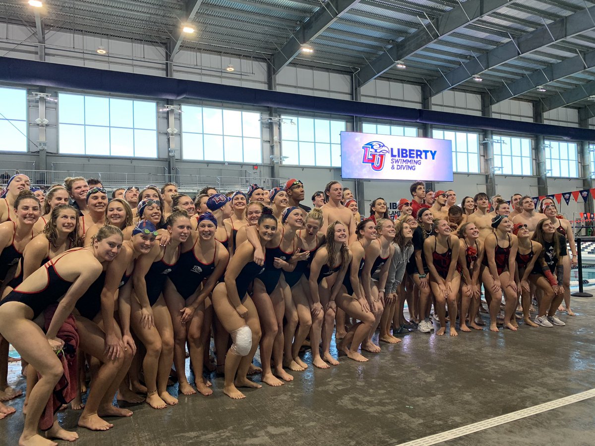 JakeShell's tweet photo. Had a blast this morning with @LynchburgSwim and @LUMenSwim at the #libertynatatorium !! A special moment for swimming in the City of Lynchburg as all four programs call the Nat home! https://t.co/kgyZKZUMja