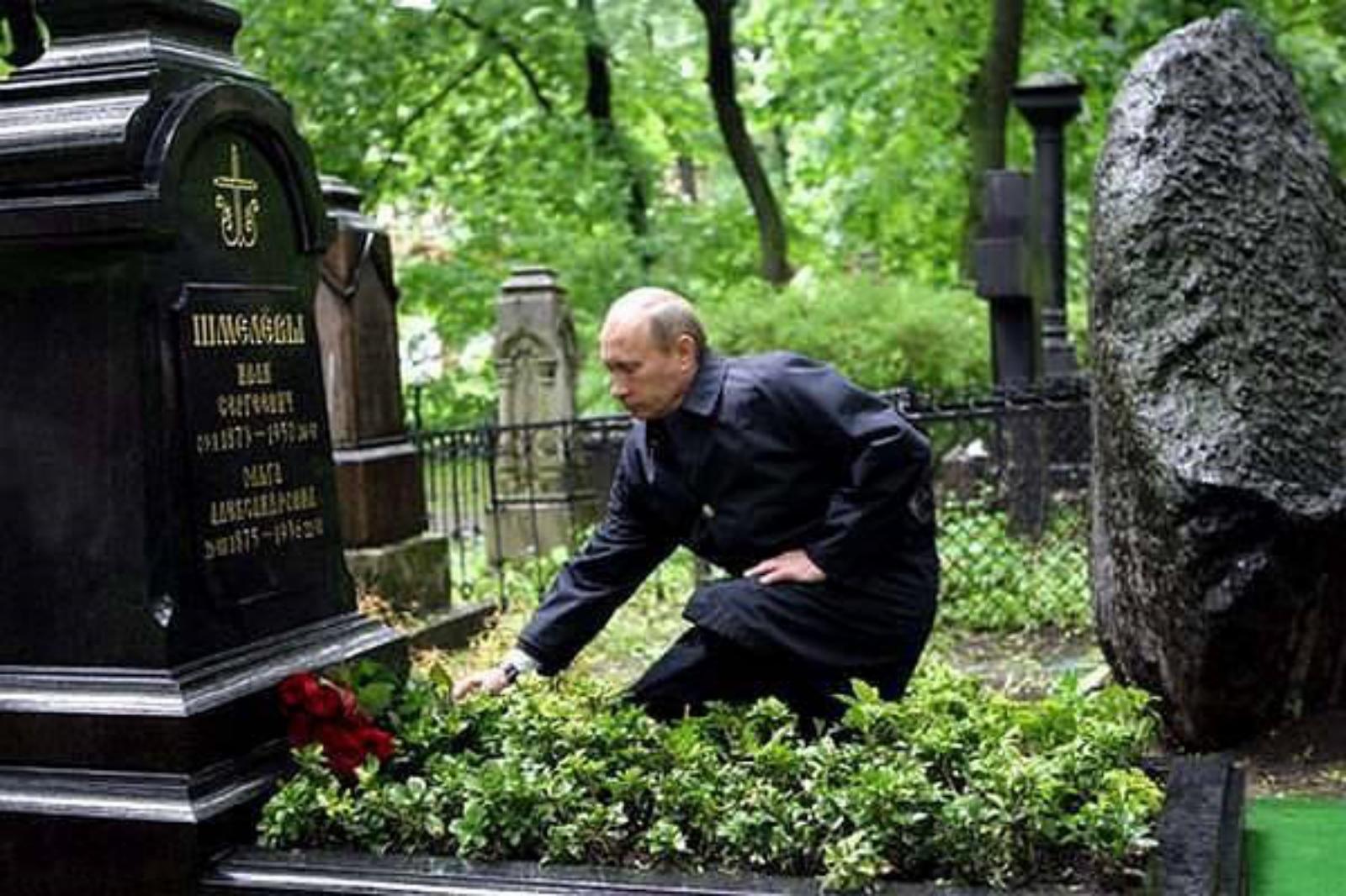 Могила Шмелева в Донском монастыре