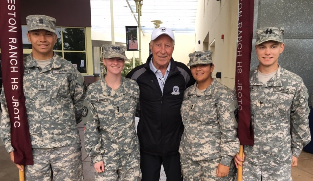 Weston Ranch JROTC presenting the Colors for the 1st Annual Race for Life with Raiders great Fred Biletnikoff at William Jessup University in Rocklin. Great Job Cougars!