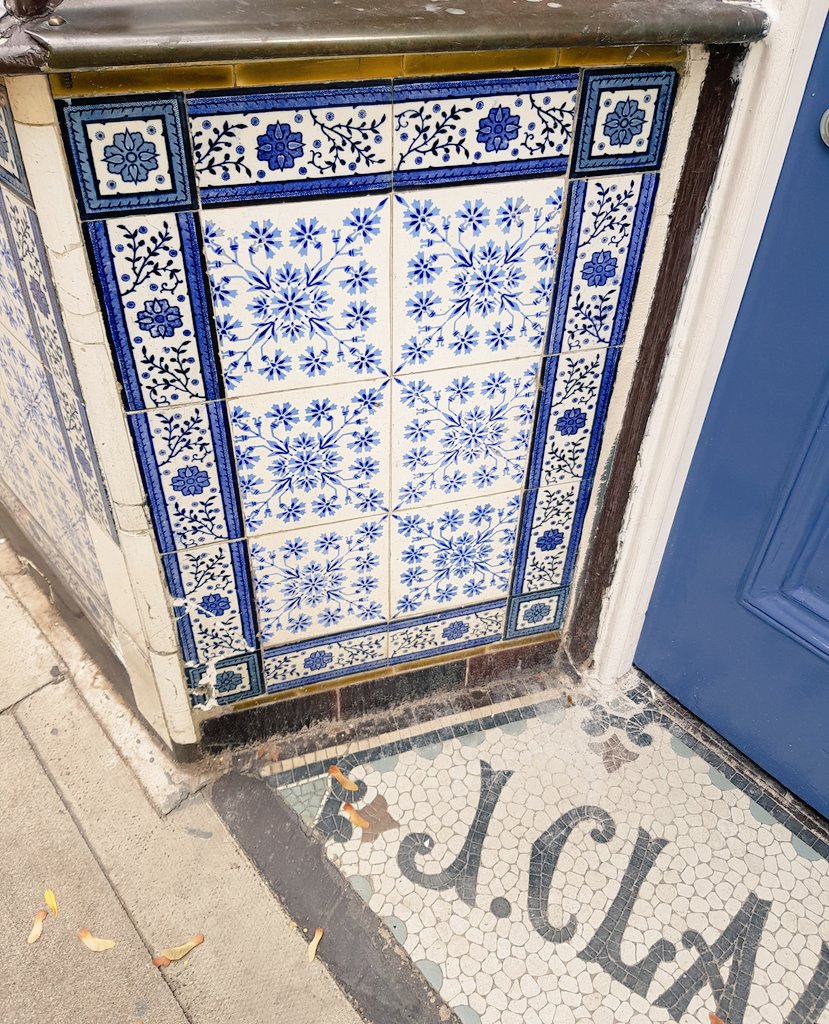tilefanatic's tweet photo. Old dairy tile spot on Richmond Hill today through window of restaurant being refurbished https://t.co/J6x2YDQ7MN