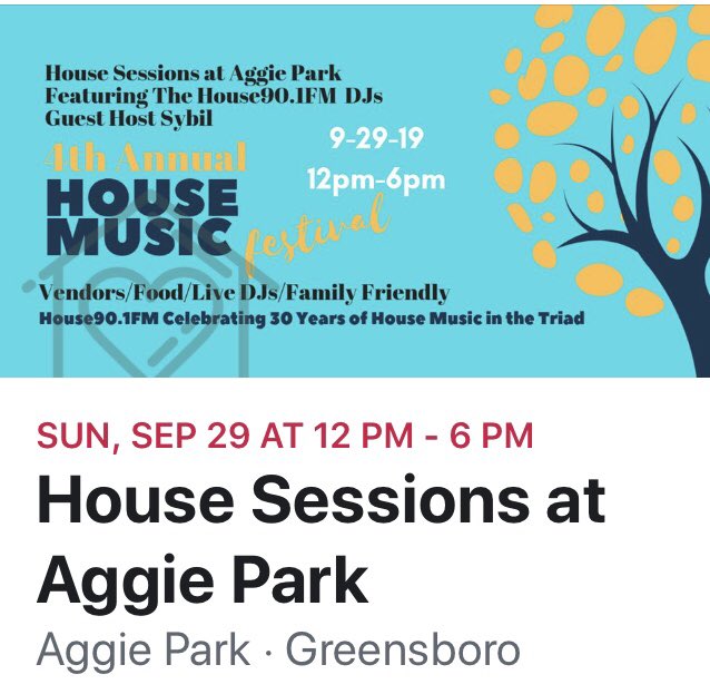 If you love house music, join us for House Sessions and health info at Aggie Park tomorrow, 9/29 😃🎧🎶🎤 #themassivehousehousemix
#triadhouseheads
#housemusicintheboro
#housesessionsataggiepark
#housewnaafm
#wehouse
#unifiedstereo