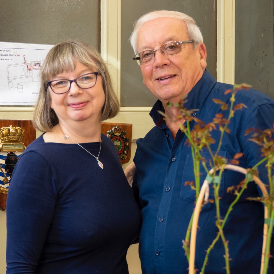congletonrotary's tweet image. To mark her retirement after 29 years as a member of Congleton's Tourist Information Centre team and manager for many years, Rotary-Congleton President Rod Goodier presented Rachel Brown with a rose bush at a celebration in the Town Hall