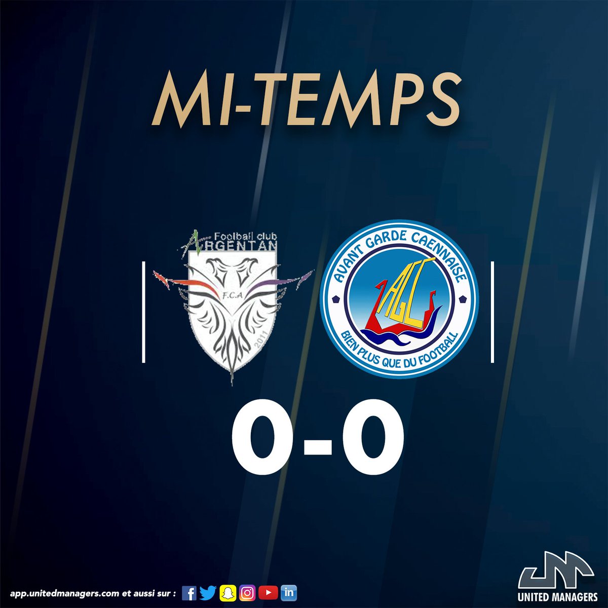 UManagers_fr's tweet photo. MI-TEMPS
FC Argentan 0-0 @AGCaen 

Première mi-temps compliquée pour les caennais qui n'ont pas réussi à mettre l'impact et le rythme qu'il faut. Le FC Argentan s'est procuré les meilleures occasions de cette première période.

#FCAAGC (0-0) https://t.co/AQ3f9KPmBU