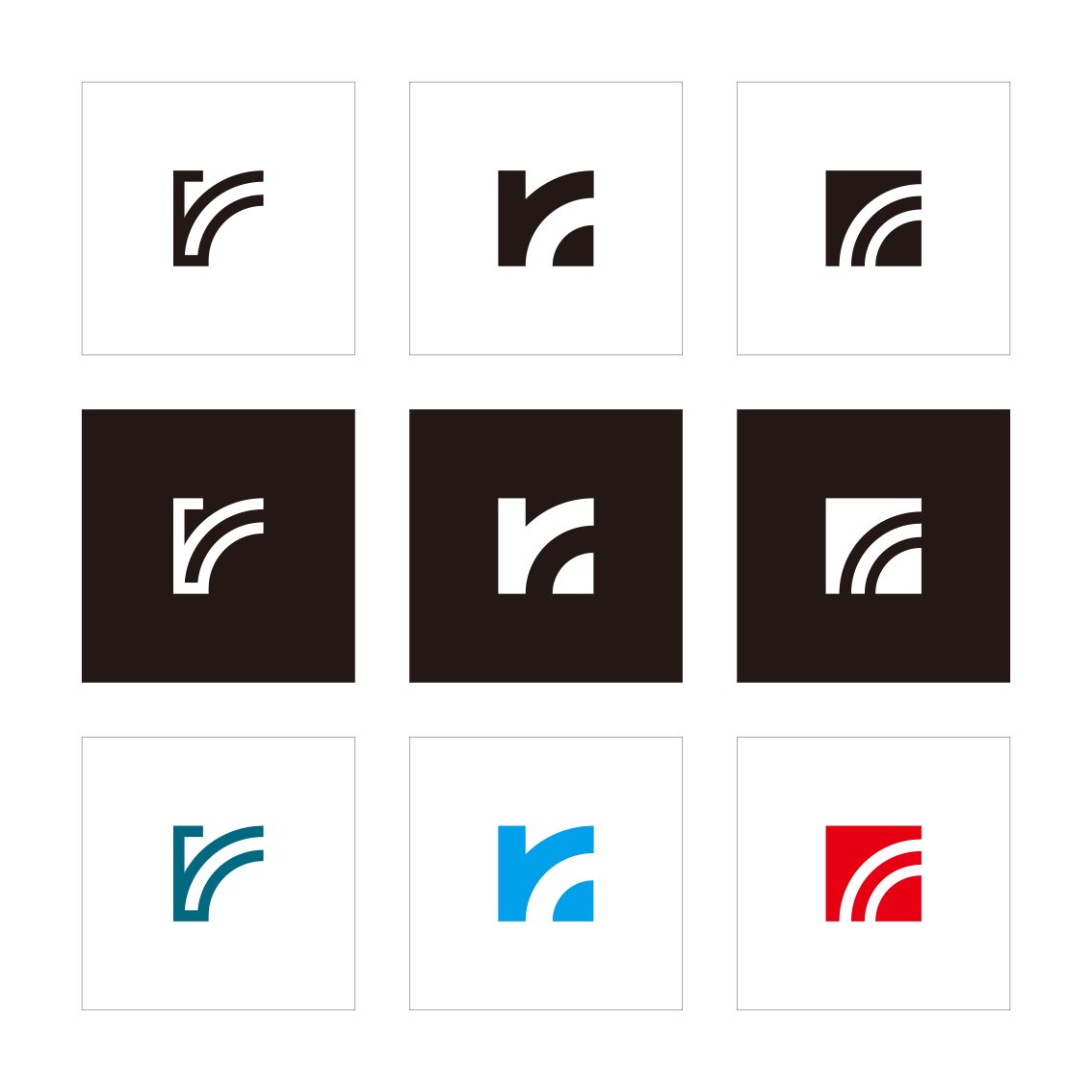 ロゴデザイン ロゴだく En Twitter ロゴを白と黒でシミュレーション 背景が黒 ロゴが白の方は膨張して見えます サイトアップ準備中 色を決めるのは最後になります 白黒のロゴは重要です Rロゴ ロゴが出来るまで 白黒ロゴ ロゴだく Logodaku