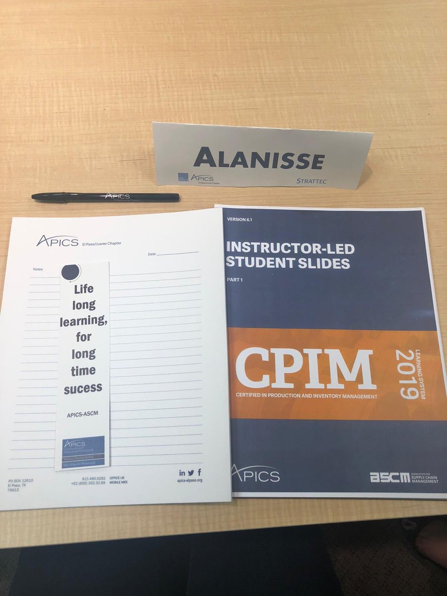 ascmpasojuarez's tweet photo. We are so happy to start a #CPIM Part1 Production and Inventory class in El Paso! We are ready for a new #goal! #apics #learningsaturdays @chetframe https://t.co/NQEh2KJ2MO