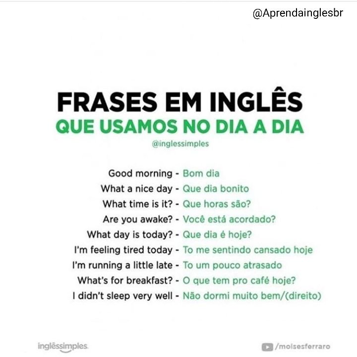 X 上的 Aprenda Inglês：「Frases em inglês 🇺🇸 #Aprendainglesbr