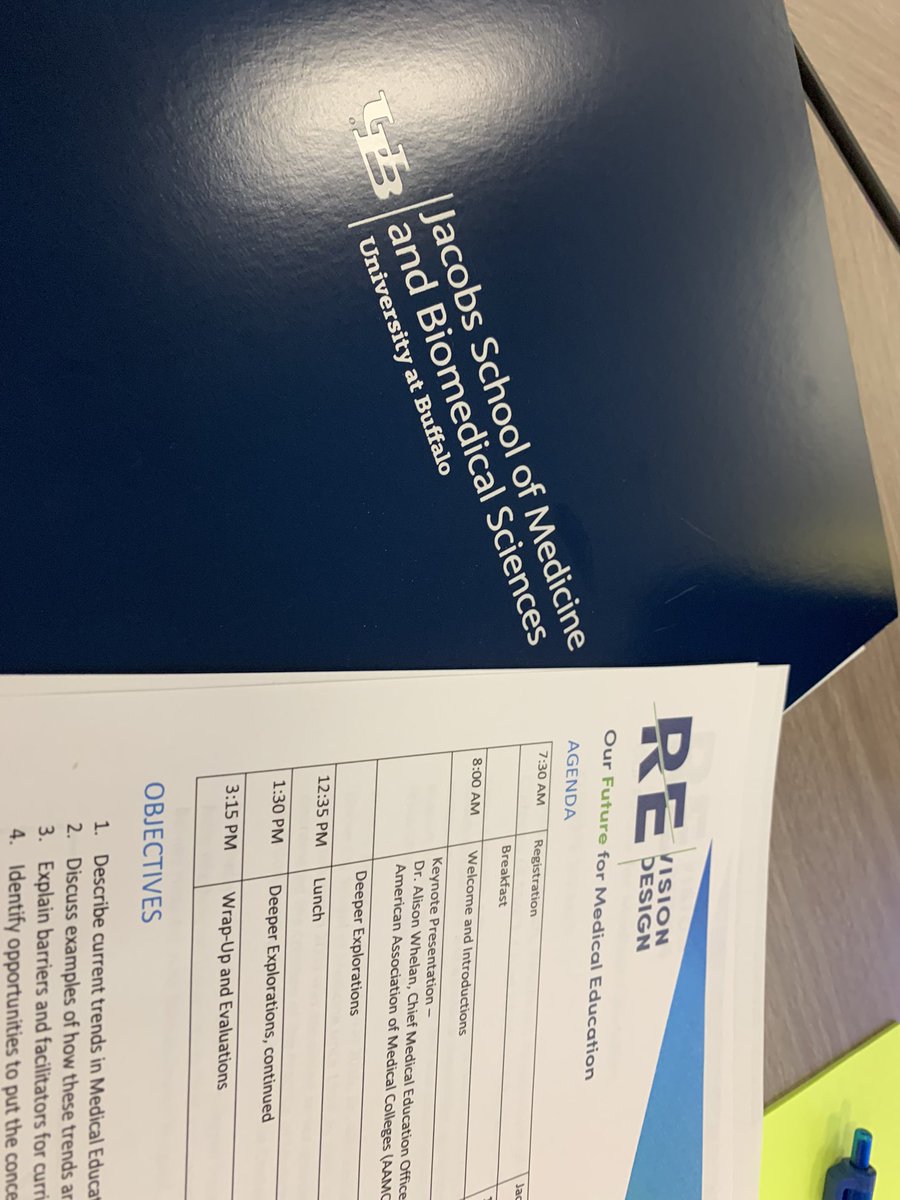 Buffalo_AT's tweet photo. Program director, Ryan Krzyzanowicz, DAT, ATC is spending the day at the Jacobs School of Medicine and Biomedical Sciences as part of the curriculum revision and redesign committee. Excellent collaborative group! #UBMedEd #HereisHow #IPE https://t.co/9i19HrZ3Fr