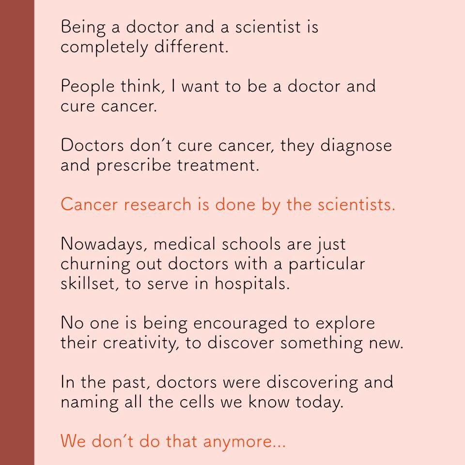 “People tend to think, I want to be a doctor & cure cancer. Actually, doctors don’t cure cancer, they diagnose & prescribe the treatment, cancer research is done by the scientists.”5.  @DrHannahNazri is a clinical scientist  @UniofOxford, Chair of Trustee Board  @KalsomMovement