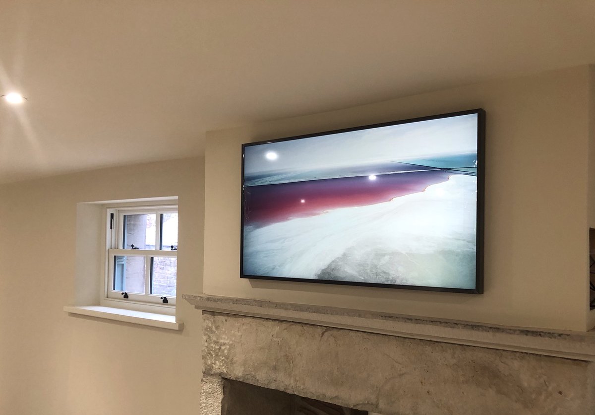 NPAudioVisual's tweet photo. Another busy week just gone with our residential project in Heskin drawing to an end . Great artwork example on the very latest Samsung Frame 3.0 installed as part of a Multiroom home system comprising multiroom audio, Cinema room, lighting control, all simplified by @Control4 . https://t.co/WVZjzPO77T