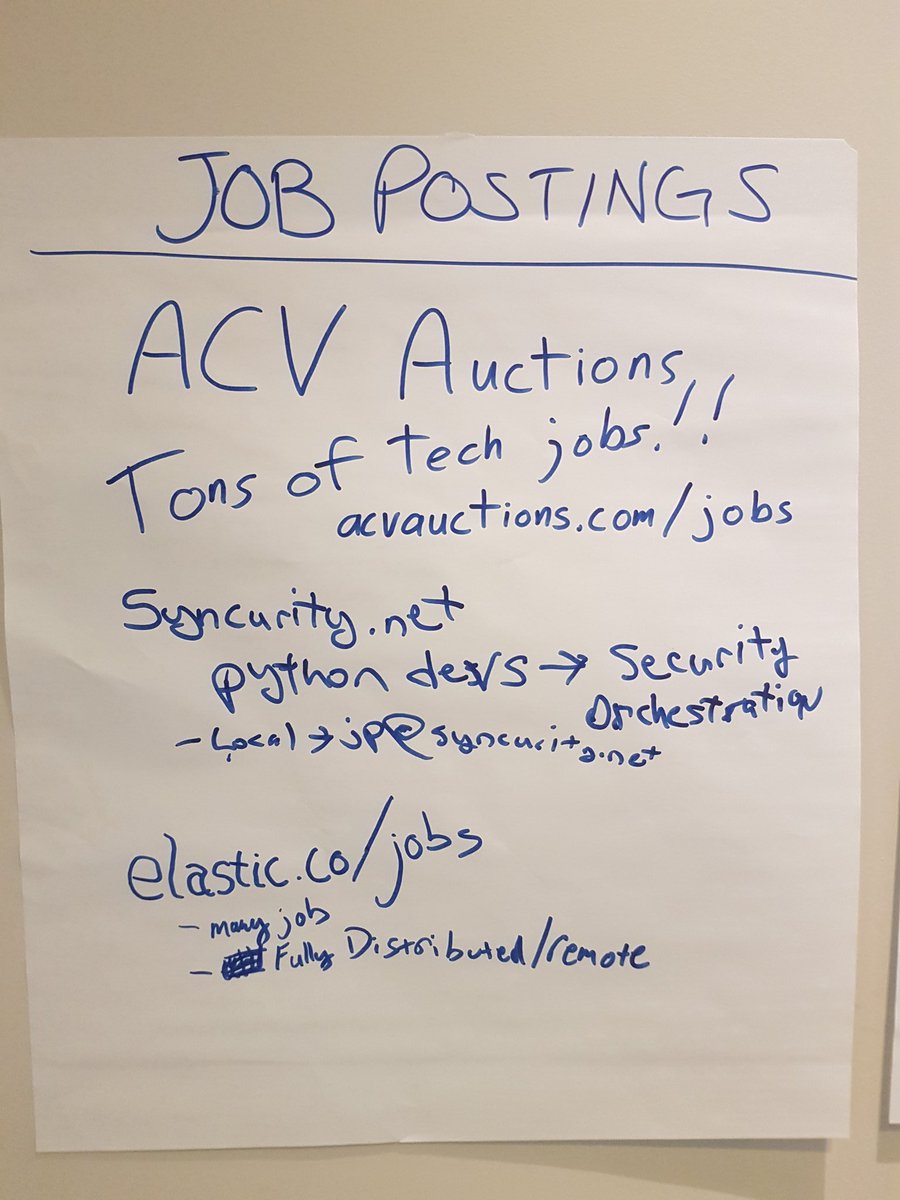 binarytea's tweet image. Check out the job boards from DevopsDays Buffalo! We had a ton of awesome postings from both vendors and attendees. #DevOpsDaysBuf